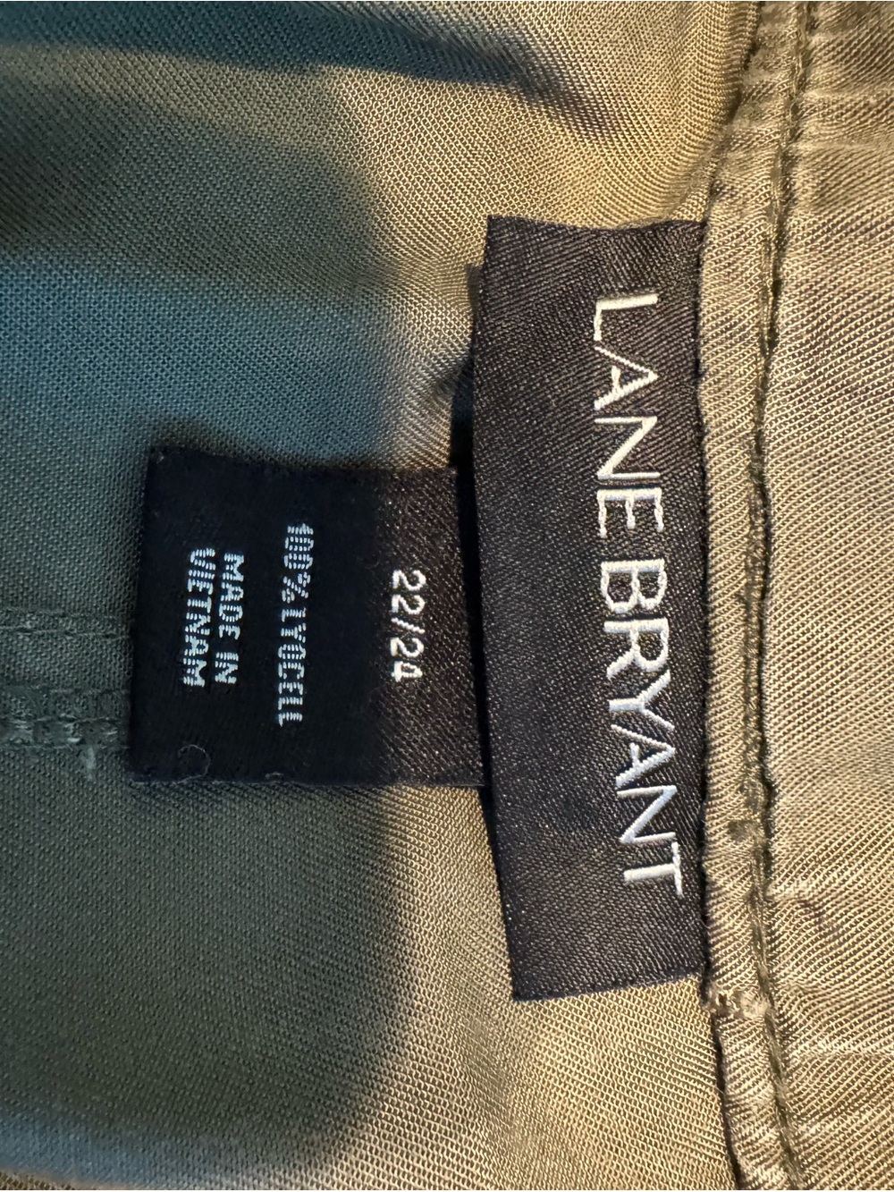 Lane Bryant Olive Green Wide Leg Pants - Picture 2 of 6